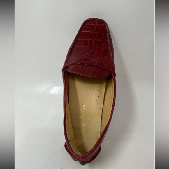 Cole Haan Red Leather Driving shoes Leather Size 8 - Picture 5 of 7